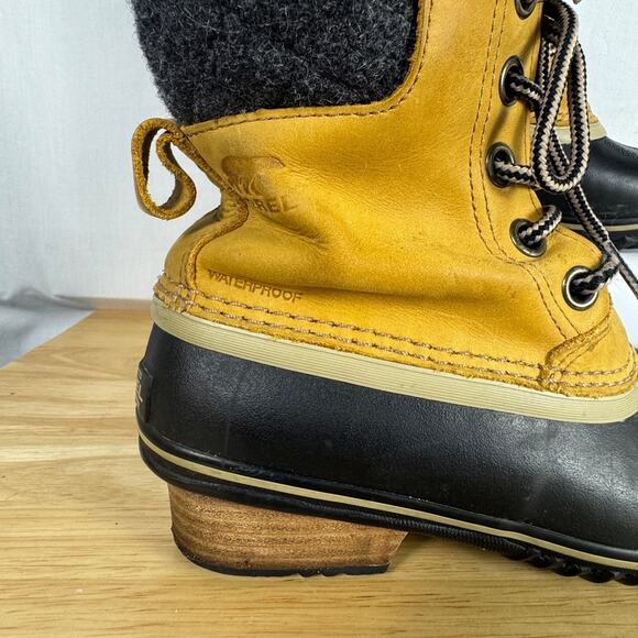Sorel Women's Slimpack Lace Up Leather Brown Waterproof Duck Winter Boot Size 6 - Picture 2 of 8